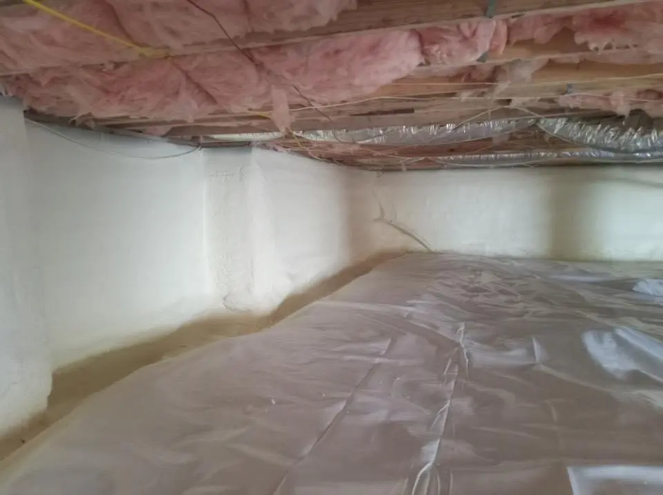 Crawl space encapsulation with closed-cell spray foam for Roof Leak Repair in Cameron